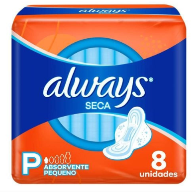 Absorvente Always Super Proteção Seca com Abas 8 Unidades P